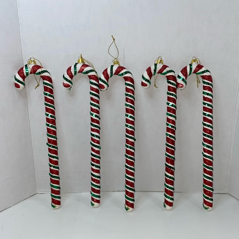 Candy Canes Ornamental For Tree For 5 Pieces
